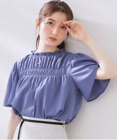 Couture Brooch / クチュールブローチ シャツ・ブラウス | 【二の腕カバー・通勤】シャーリングシアーブラウス