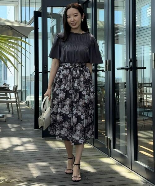 Couture Brooch / クチュールブローチ シャツ・ブラウス | 【二の腕カバー・通勤】シャーリングシアーブラウス | 詳細17