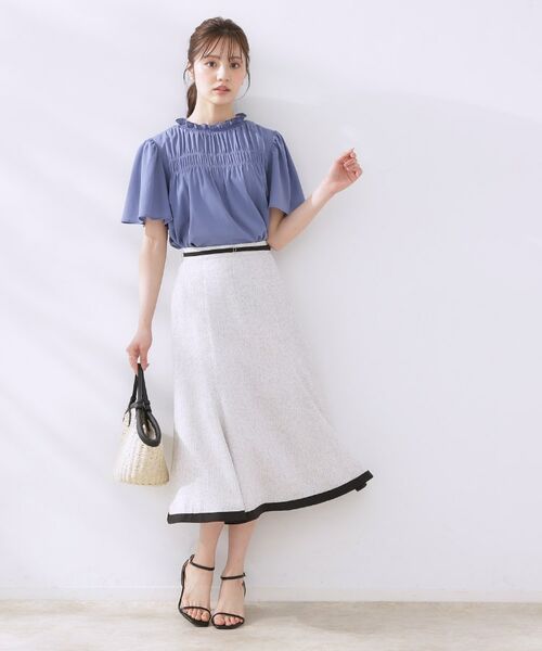 Couture Brooch / クチュールブローチ シャツ・ブラウス | 【二の腕カバー・通勤】シャーリングシアーブラウス | 詳細21