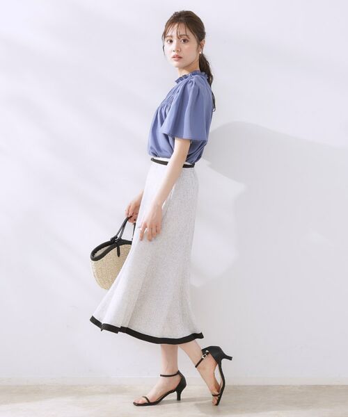 Couture Brooch / クチュールブローチ シャツ・ブラウス | 【二の腕カバー・通勤】シャーリングシアーブラウス | 詳細22