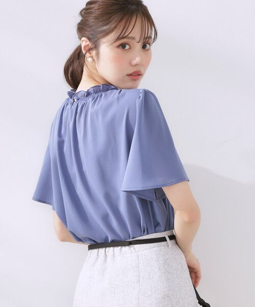 Couture Brooch / クチュールブローチ シャツ・ブラウス | 【二の腕カバー・通勤】シャーリングシアーブラウス | 詳細26