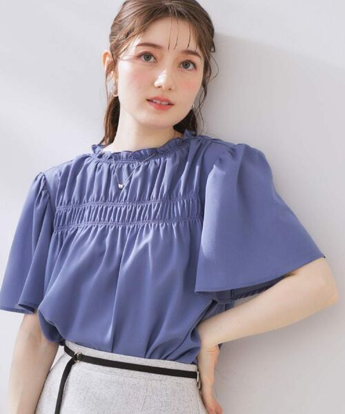 Couture Brooch / クチュールブローチ シャツ・ブラウス | 【二の腕カバー・通勤】シャーリングシアーブラウス | 詳細27