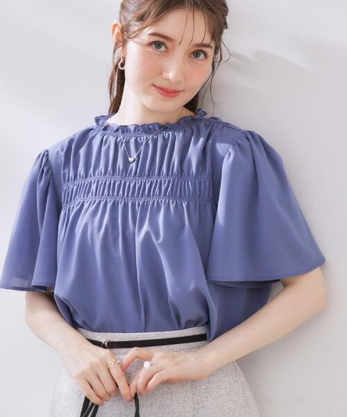 Couture Brooch / クチュールブローチ シャツ・ブラウス | 【二の腕カバー・通勤】シャーリングシアーブラウス | 詳細29