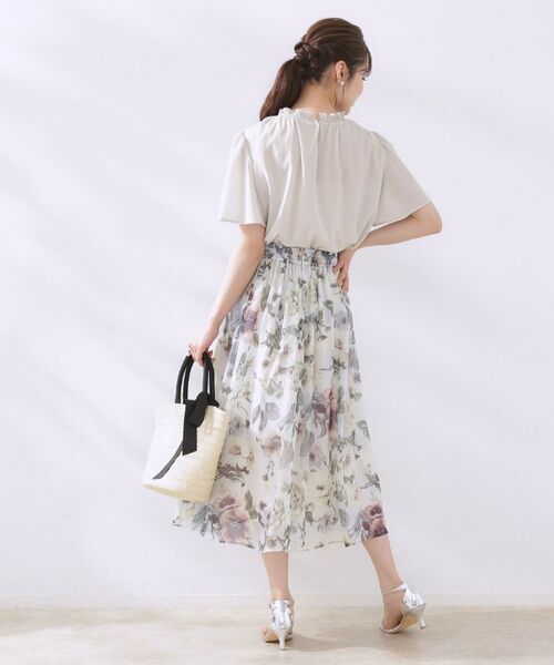 Couture Brooch / クチュールブローチ シャツ・ブラウス | 【二の腕カバー・通勤】シャーリングシアーブラウス | 詳細3