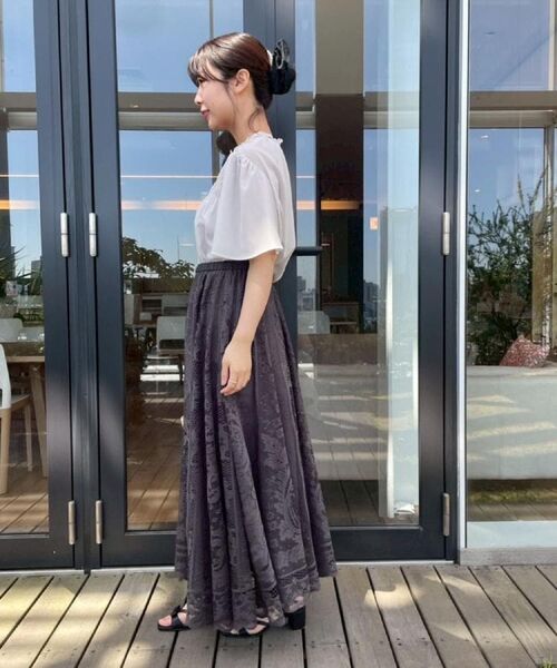 Couture Brooch / クチュールブローチ シャツ・ブラウス | 【二の腕カバー・通勤】シャーリングシアーブラウス | 詳細8