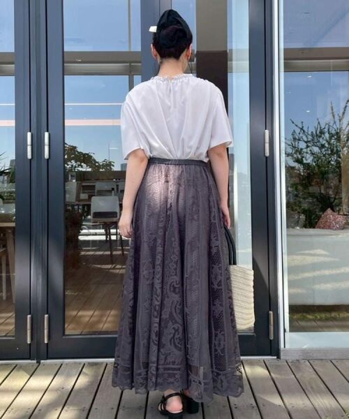 Couture Brooch / クチュールブローチ シャツ・ブラウス | 【二の腕カバー・通勤】シャーリングシアーブラウス | 詳細9