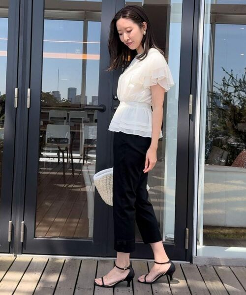 Couture Brooch / クチュールブローチ シャツ・ブラウス | 【大人可愛い・華やか】ダブルフリル袖ペプラムブラウス | 詳細11