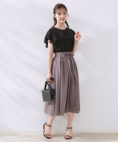 Couture Brooch / クチュールブローチ シャツ・ブラウス | 【大人可愛い・華やか】ダブルフリル袖ペプラムブラウス | 詳細14