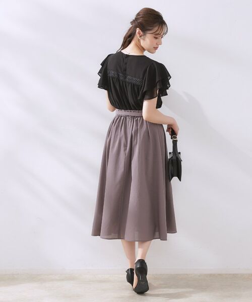 Couture Brooch / クチュールブローチ シャツ・ブラウス | 【大人可愛い・華やか】ダブルフリル袖ペプラムブラウス | 詳細16