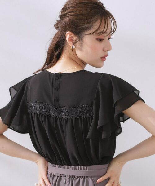 Couture Brooch / クチュールブローチ シャツ・ブラウス | 【大人可愛い・華やか】ダブルフリル袖ペプラムブラウス | 詳細19