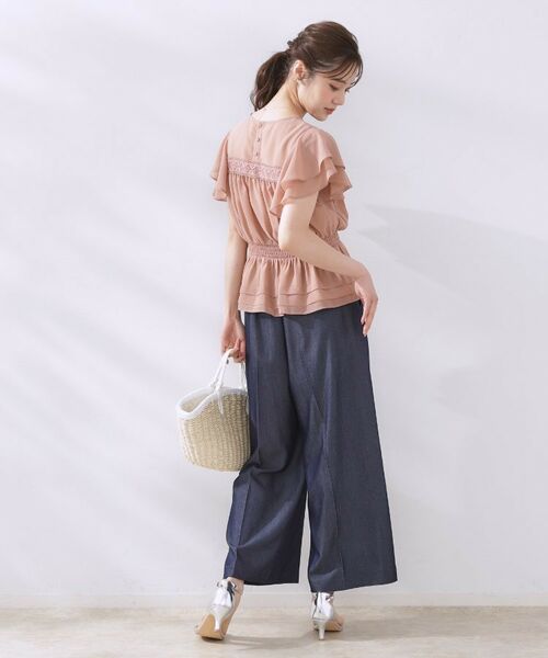 Couture Brooch / クチュールブローチ シャツ・ブラウス | 【大人可愛い・華やか】ダブルフリル袖ペプラムブラウス | 詳細22