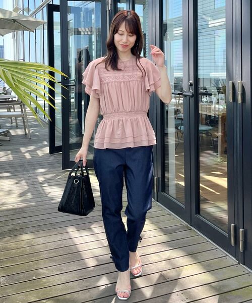 Couture Brooch / クチュールブローチ シャツ・ブラウス | 【大人可愛い・華やか】ダブルフリル袖ペプラムブラウス | 詳細26