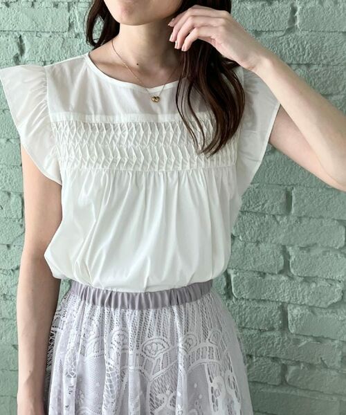 Couture Brooch / クチュールブローチ シャツ・ブラウス | 【大人可愛い・きれいめ】ランダムタックシャツブラウス | 詳細14