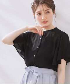 Couture Brooch / クチュールブローチ シャツ・ブラウス | 【キレイめ・通勤】前後2WAY楊柳フレアー袖ブラウス