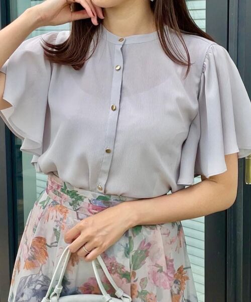 Couture Brooch / クチュールブローチ シャツ・ブラウス | 【キレイめ・通勤】前後2WAY楊柳フレアー袖ブラウス | 詳細15