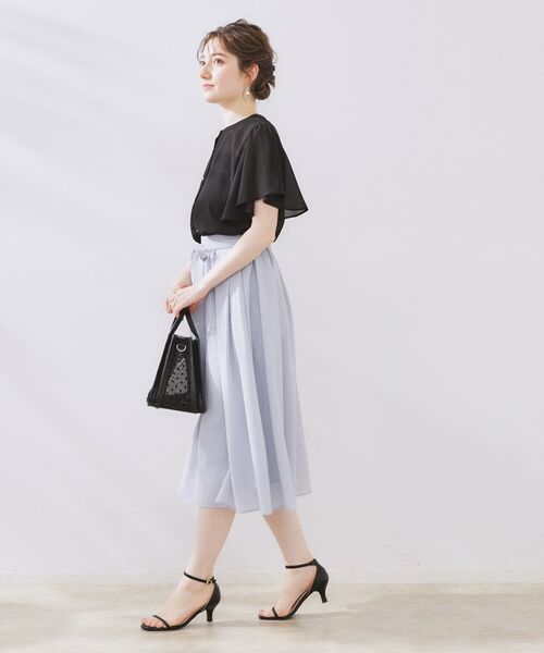 Couture Brooch / クチュールブローチ シャツ・ブラウス | 【キレイめ・通勤】前後2WAY楊柳フレアー袖ブラウス | 詳細17