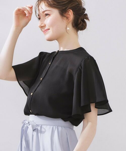 Couture Brooch / クチュールブローチ シャツ・ブラウス | 【キレイめ・通勤】前後2WAY楊柳フレアー袖ブラウス | 詳細20