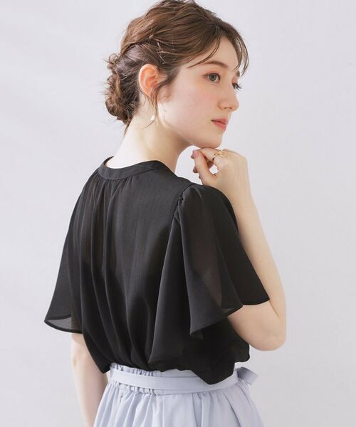 Couture Brooch / クチュールブローチ シャツ・ブラウス | 【キレイめ・通勤】前後2WAY楊柳フレアー袖ブラウス | 詳細21