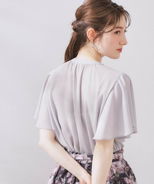 Couture Brooch / クチュールブローチ シャツ・ブラウス | 【キレイめ・通勤】前後2WAY楊柳フレアー袖ブラウス | 詳細7