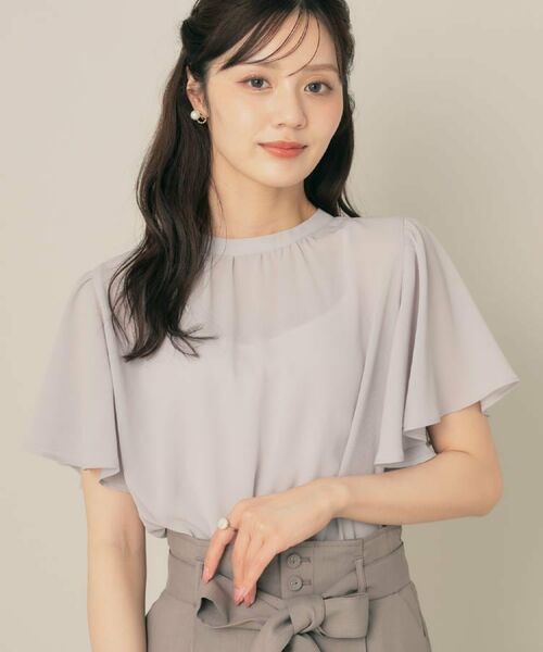 Couture Brooch / クチュールブローチ シャツ・ブラウス | 【キレイめ・通勤】前後2WAY楊柳フレアー袖ブラウス | 詳細9