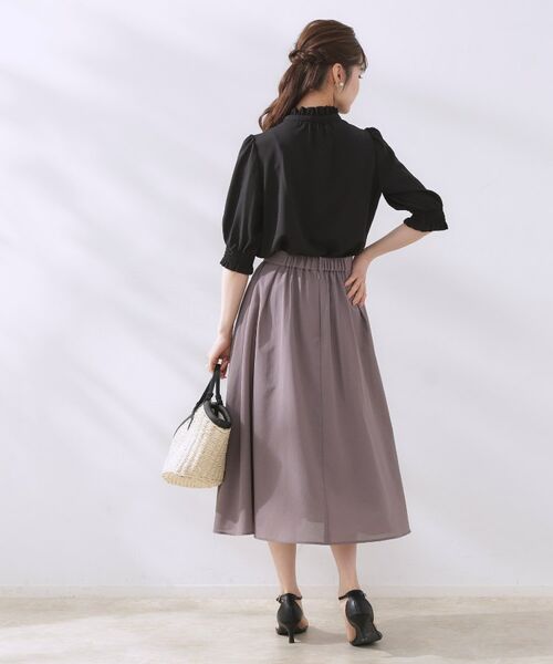 Couture Brooch / クチュールブローチ シャツ・ブラウス | 【5分袖・通勤】リボンタイ付きピコフリル5分袖ブラウス | 詳細16