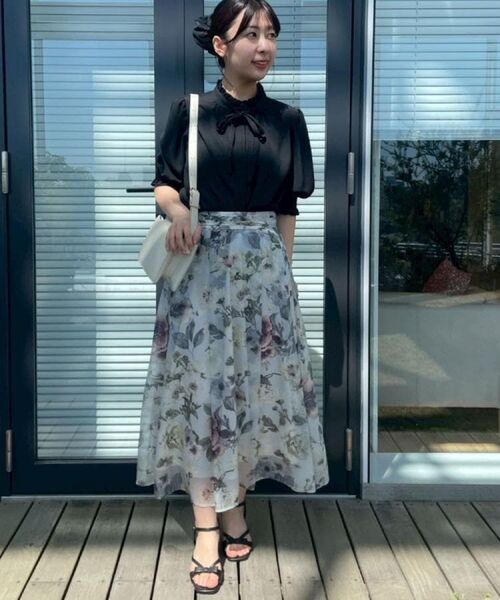 Couture Brooch / クチュールブローチ シャツ・ブラウス | 【5分袖・通勤】リボンタイ付きピコフリル5分袖ブラウス | 詳細20