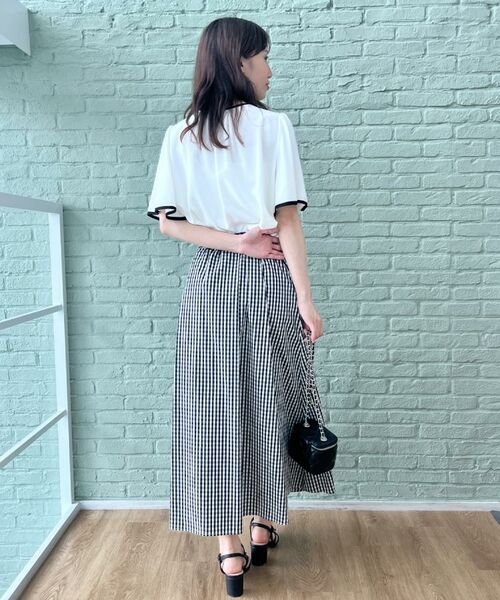 Couture Brooch / クチュールブローチ シャツ・ブラウス | 【きれいめ・二の腕カバー・通勤】配色フレア2WAYブラウス | 詳細11