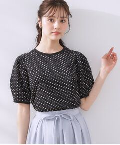 Couture Brooch / クチュールブローチ シャツ・ブラウス | 【フェミニン・二の腕カバー・通勤】サッカードットデザインブラウス