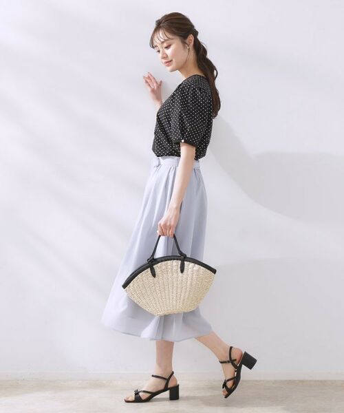 Couture Brooch / クチュールブローチ シャツ・ブラウス | 【フェミニン・二の腕カバー・通勤】サッカードットデザインブラウス | 詳細16