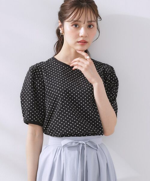 Couture Brooch / クチュールブローチ シャツ・ブラウス | 【フェミニン・二の腕カバー・通勤】サッカードットデザインブラウス | 詳細18
