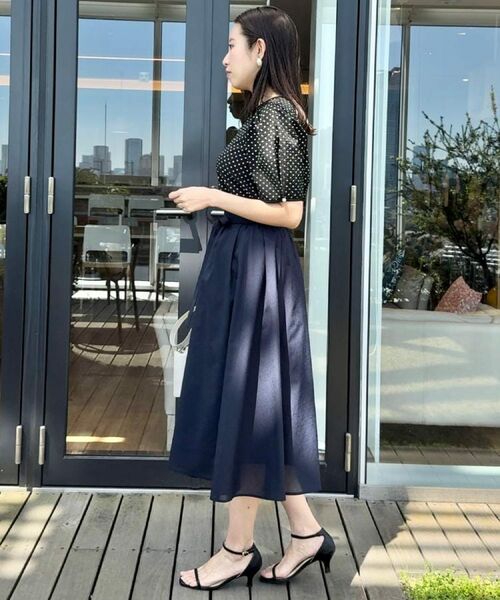 Couture Brooch / クチュールブローチ シャツ・ブラウス | 【フェミニン・二の腕カバー・通勤】サッカードットデザインブラウス | 詳細22