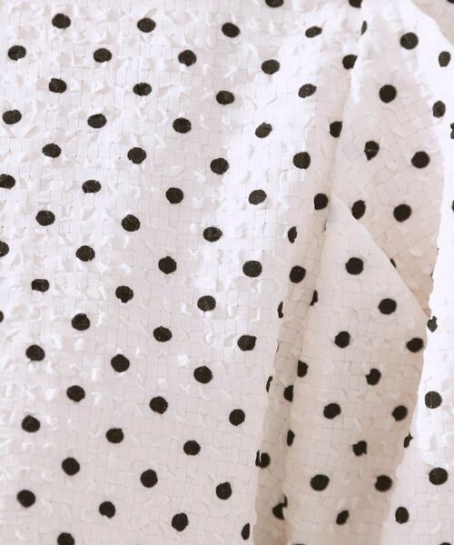 Couture Brooch / クチュールブローチ シャツ・ブラウス | 【フェミニン・二の腕カバー・通勤】サッカードットデザインブラウス | 詳細25