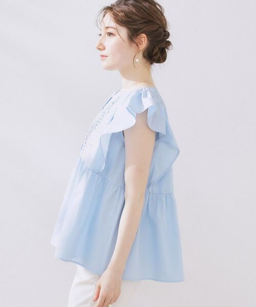 Couture Brooch / クチュールブローチ チュニック | フロントレースTCブロードチュニック | 詳細16