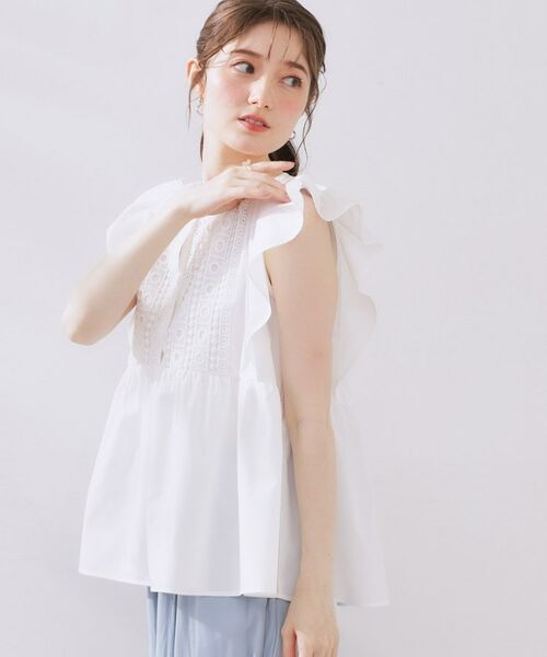 Couture Brooch / クチュールブローチ チュニック | フロントレースTCブロードチュニック | 詳細2