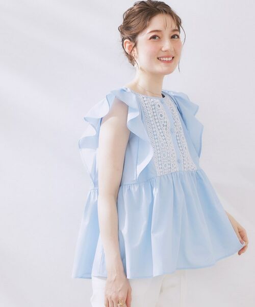 Couture Brooch / クチュールブローチ チュニック | フロントレースTCブロードチュニック | 詳細8