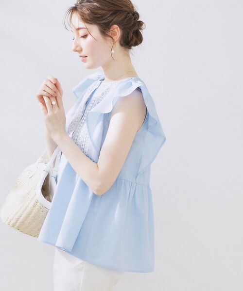 Couture Brooch / クチュールブローチ チュニック | フロントレースTCブロードチュニック | 詳細9