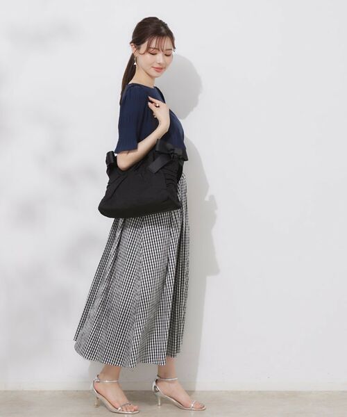 Couture Brooch / クチュールブローチ トートバッグ | シャーリングリボンナイロンバッグ | 詳細14