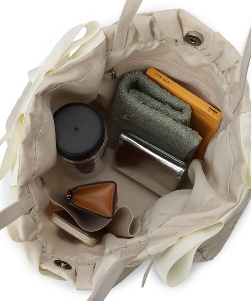 Couture Brooch / クチュールブローチ トートバッグ | シャーリングリボンナイロンバッグ | 詳細8