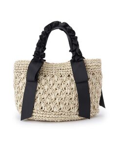 Couture Brooch / クチュールブローチ トートバッグ | ペーパー編みリボントートバッグ