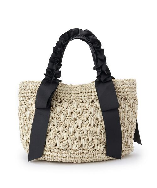 Couture Brooch / クチュールブローチ トートバッグ | ペーパー編みリボントートバッグ | 詳細1