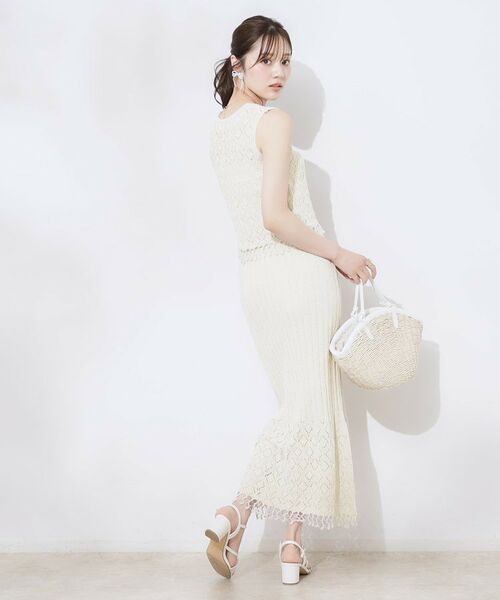 Couture Brooch / クチュールブローチ ニット・セーター | 透かし編みフリンジニット | 詳細13