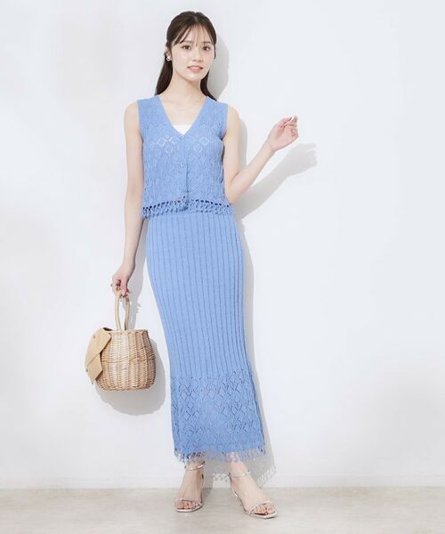 Couture Brooch / クチュールブローチ ニット・セーター | 透かし編みフリンジニット | 詳細18