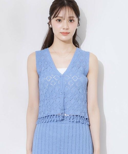 Couture Brooch / クチュールブローチ ニット・セーター | 透かし編みフリンジニット | 詳細22