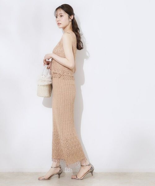 Couture Brooch / クチュールブローチ ニット・セーター | 透かし編みフリンジニット | 詳細5