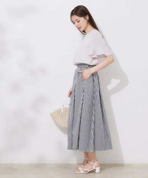 Couture Brooch / クチュールブローチ カットソー | 【接触冷感・UVカット・細見え】マジョリカシフォンスリーブトップス | 詳細11