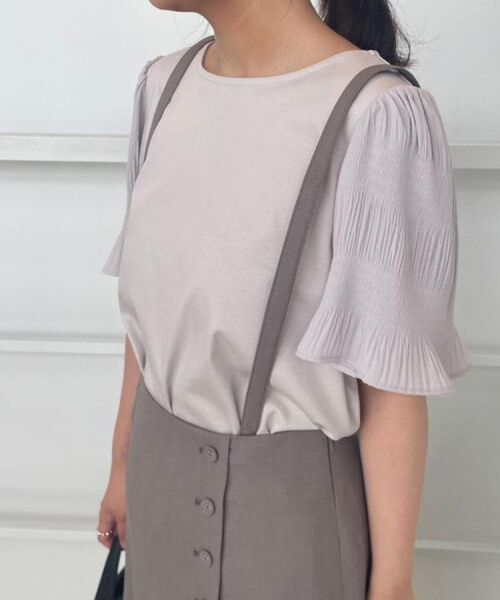 Couture Brooch / クチュールブローチ カットソー | 【接触冷感・UVカット・細見え】マジョリカシフォンスリーブトップス | 詳細23