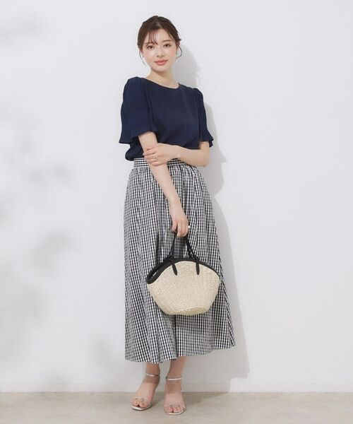 Couture Brooch / クチュールブローチ カットソー | 【接触冷感・UVカット・細見え】マジョリカシフォンスリーブトップス | 詳細24