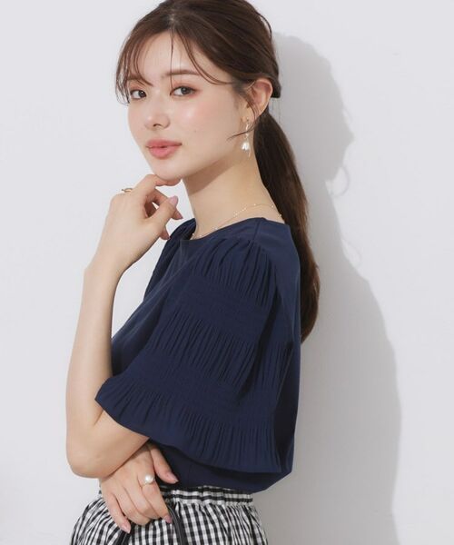 Couture Brooch / クチュールブローチ カットソー | 【接触冷感・UVカット・細見え】マジョリカシフォンスリーブトップス | 詳細28