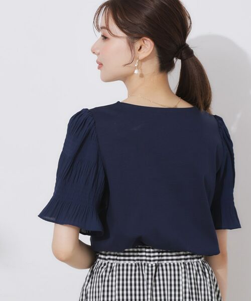 Couture Brooch / クチュールブローチ カットソー | 【接触冷感・UVカット・細見え】マジョリカシフォンスリーブトップス | 詳細29