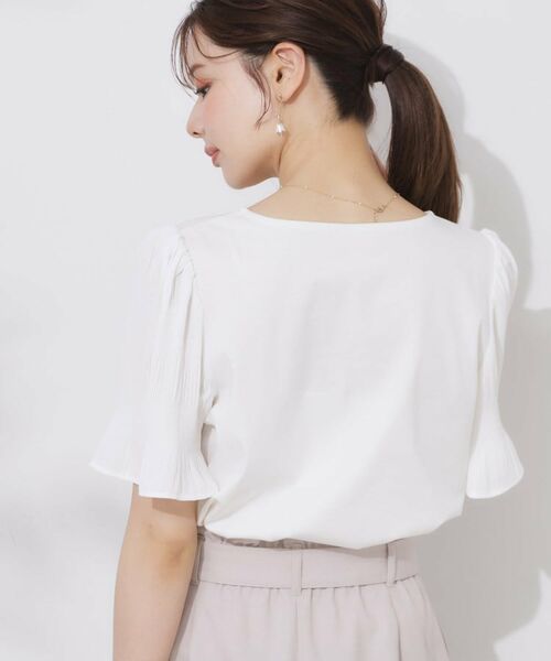 Couture Brooch / クチュールブローチ カットソー | 【接触冷感・UVカット・細見え】マジョリカシフォンスリーブトップス | 詳細6